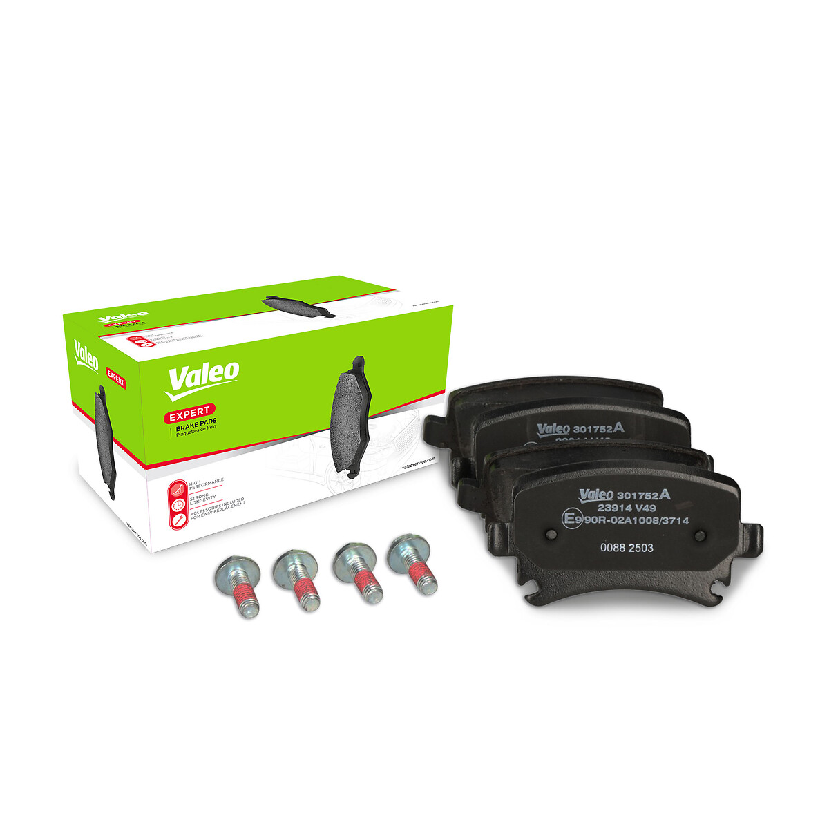 Jeu de 4 plaquettes de frein VALEO ref. 301752A